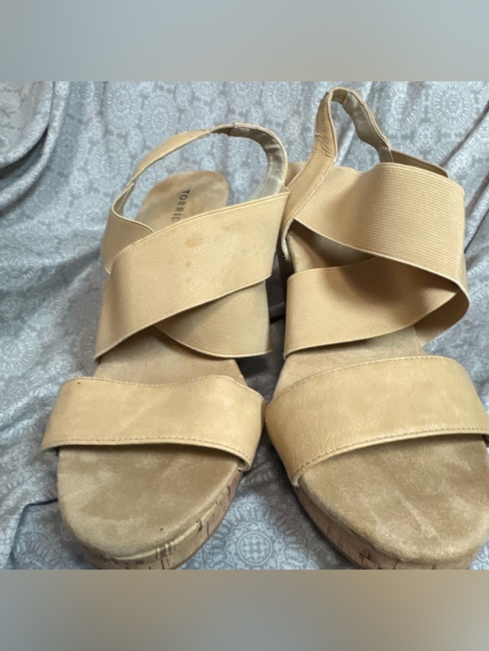 Torrid Women's Tan Crisscross Wedge Sandals